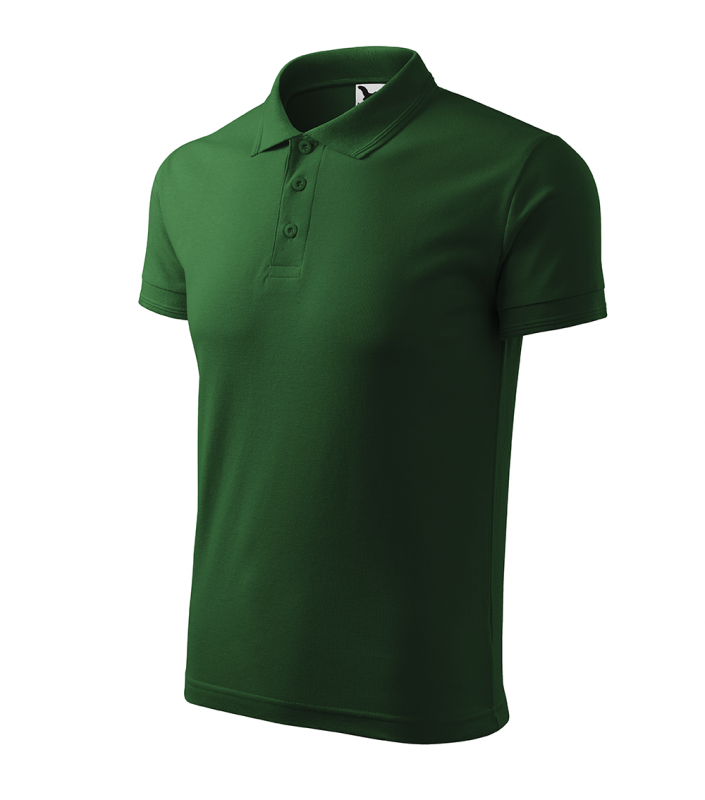 Tricou polo barbati, Pique 203, verde sticla