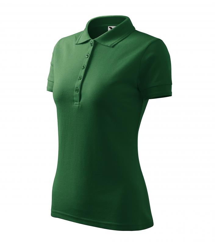Tricou polo dama, Pique 210, verde sticla