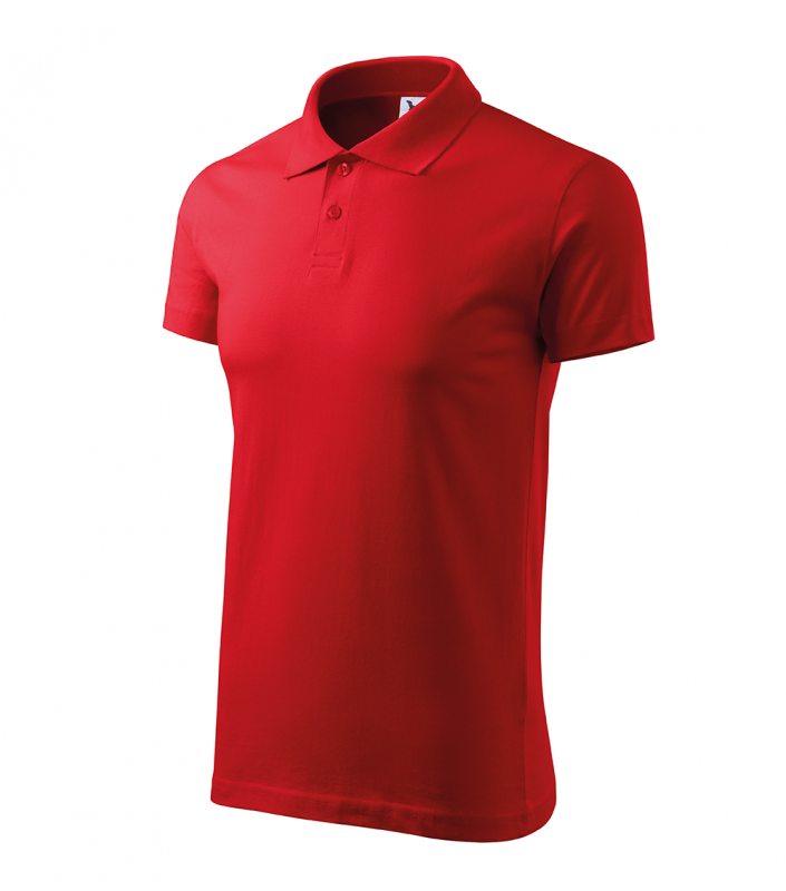 Tricou polo barbati, Single Jersey 202, rosu