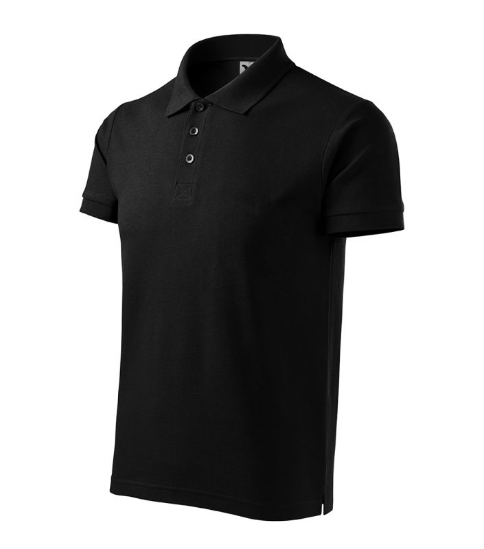 Tricou polo barbati, Cotton Heavy 215, negru