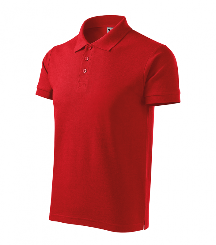 Tricou polo barbati, Cotton Heavy 215, rosu