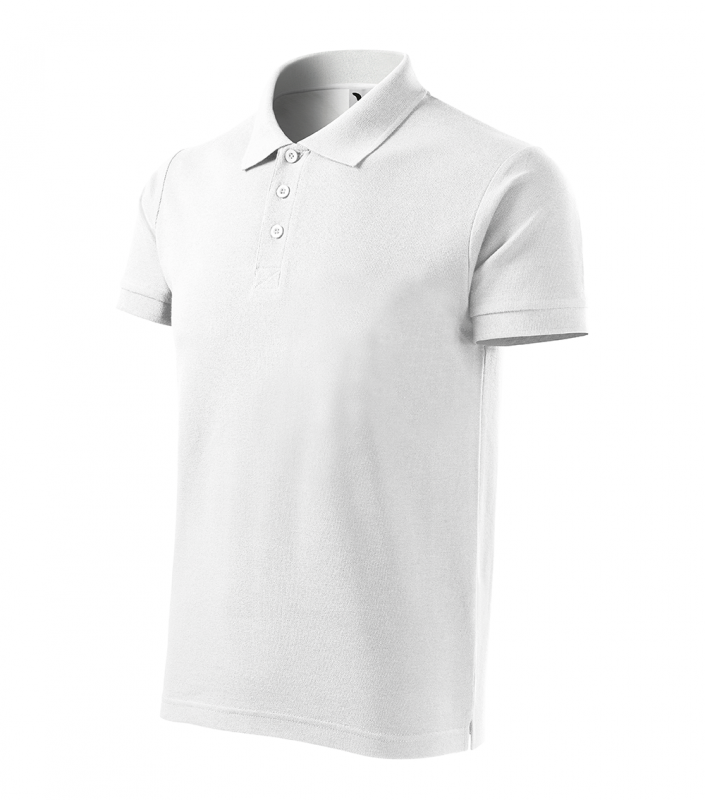 Tricou polo barbati, Cotton Heavy 215, alb