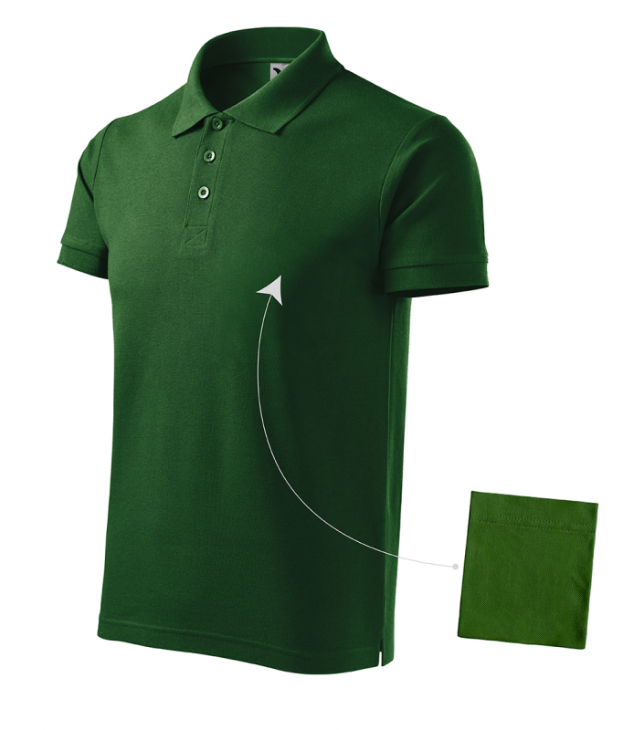 Tricou polo barbati, Cotton 212, verde sticla
