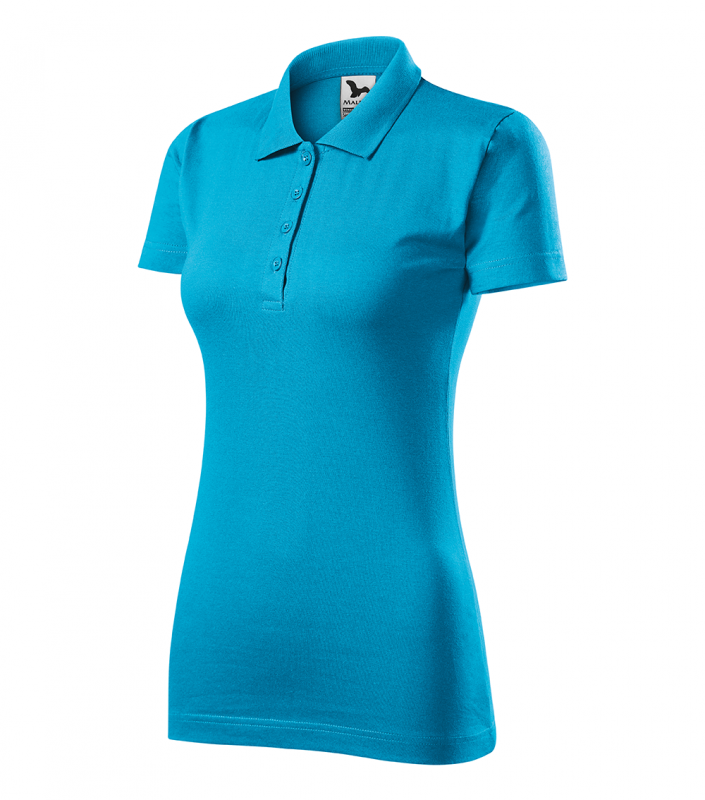 Tricou polo dama, Single Jersey 223, turcoaz