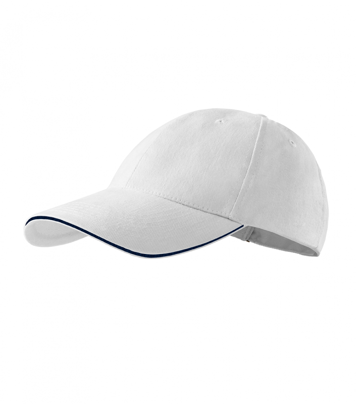 Sapca unisex, 6P Sandwich 306, alb
