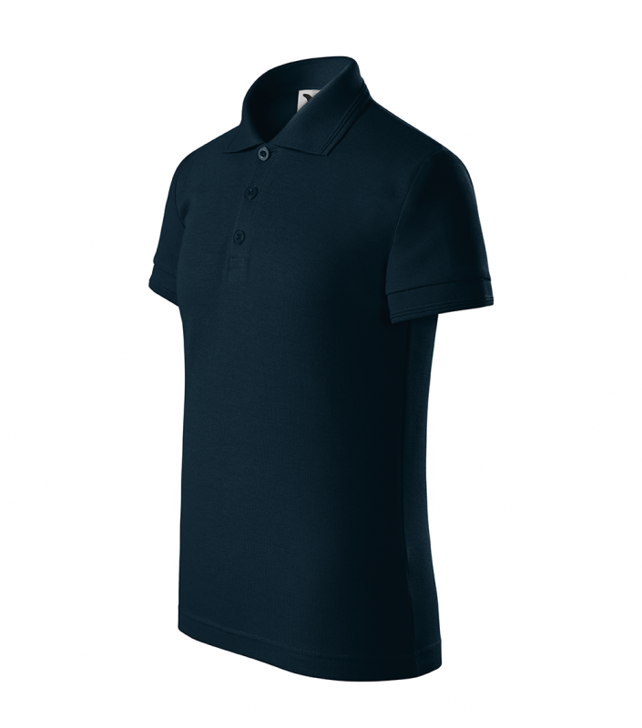 Tricou polo copii, Pique 222, bleumarin