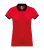 Tricou polo dama, Kariban Two Tone 259, rosu