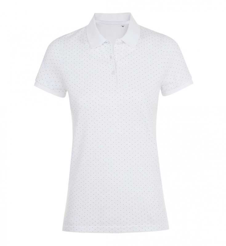 Tricou polo dama, Sol's Polka Dot, alb/navy