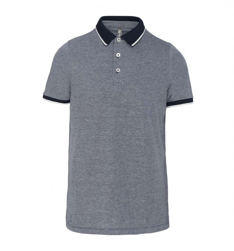Tricou polo barbati, Kariban Marl 266, navy