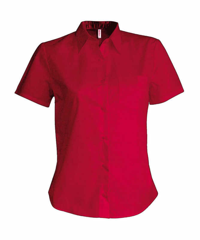 Camasa dama, maneca scurta, Kariban Cotton 544, rosu
