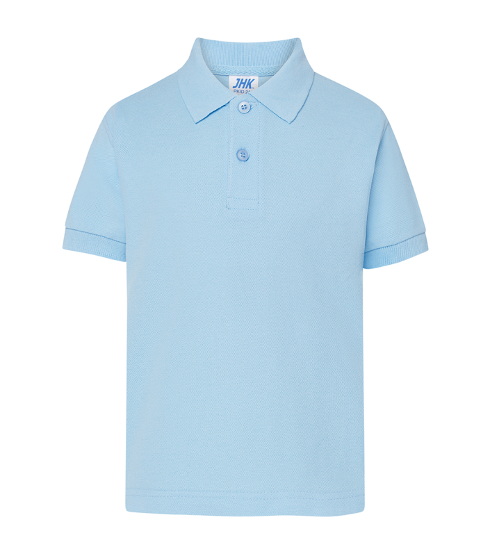 Tricou polo copii, 100% bumbac, Pique Kid, albastru deschis