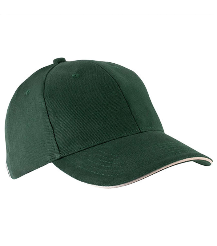Sapca unisex 6P Orlando KP011, verde forest/bej