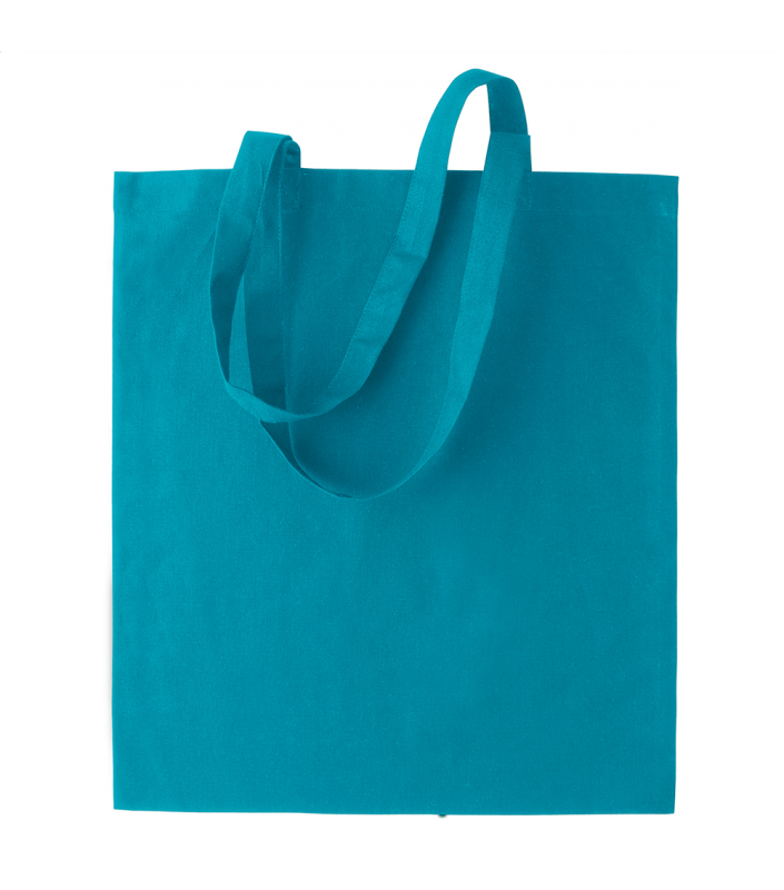 Sacosa bumbac, Basic 223, 42 x 37 cm, densitate 130 g/m², turcoaz