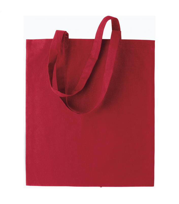 Sacosa bumbac, Basic 223, 42 x 37 cm, densitate 130 g/m², rosu