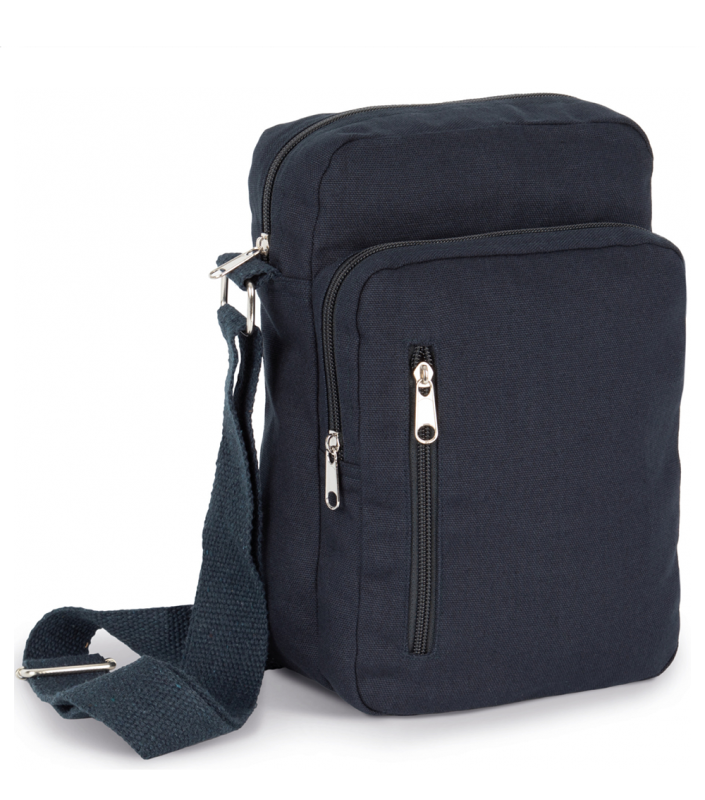 Geanta de umar, Cotton KI0375, 27 x 18 x 7 cm, twill 100% bumbac, bleumarin