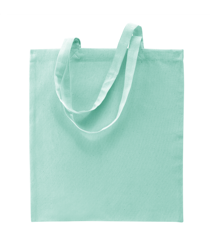 Sacosa bumbac, Basic 223, 42 x 37 cm, densitate 130 g/m², verde menta deschis