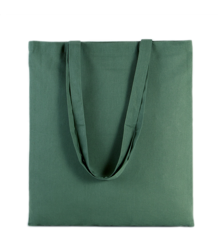 Sacosa bumbac, Basic 223, 42 x 37 cm, densitate 130 g/m², verde prafuit