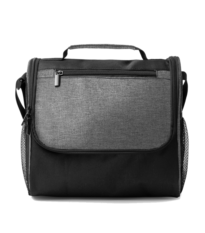 Geanta termoizolanta din poliester reciclat, Gavins, 25x14x23 cm, gri melanj